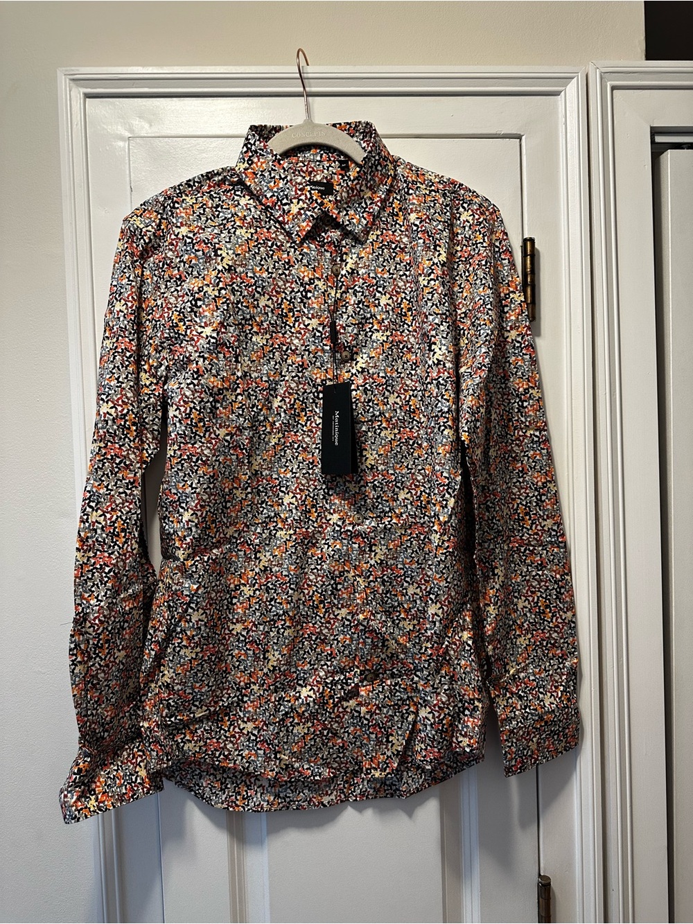 Men's Long-Sleeve Floral Dress Shirt in Multicolor
